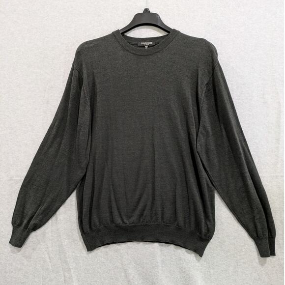 Murano By Raffi Wool Acrylic Sweater Mens XL Italy Made Crewneck Knitted Black - Picture 1 of 8